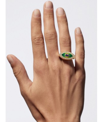 BAGUE EVIL EYE METRIQUE GREEN les muscles