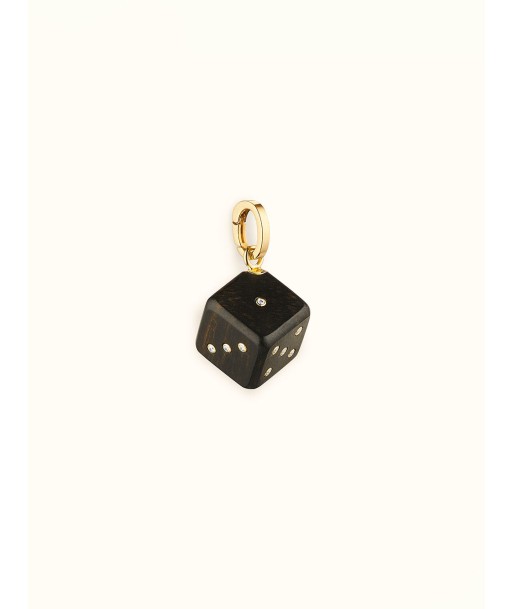 PENDENTIF DADO EBONY 13 MM brillant des détails fins