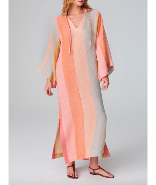 TUNIC CAFTAN LONG ROSE Venez acheter