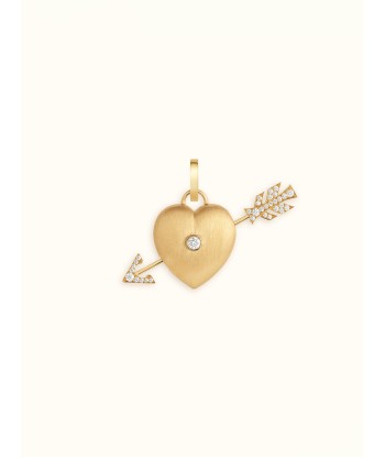 PENDENTIF COEUR PERCE OR ET DIAMANTS paiement sécurisé