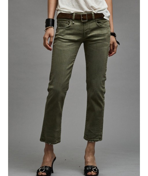 JEAN BOY STRAIGHT OLIVE GREEN STRETCH sur le site 