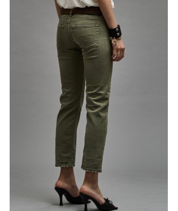 JEAN BOY STRAIGHT OLIVE GREEN STRETCH sur le site 