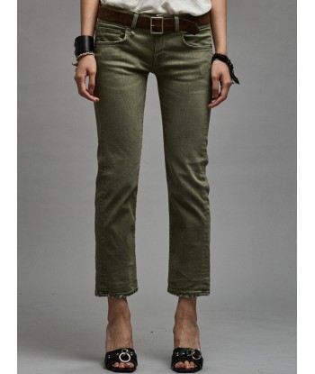 JEAN BOY STRAIGHT OLIVE GREEN STRETCH sur le site 