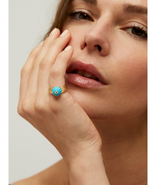 BAGUE GELATO TURQUOISE ET DIAMANT en ligne des produits 