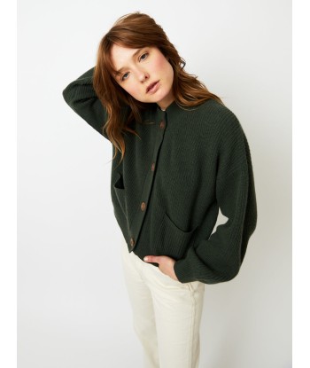 CARDIGAN ROY MILITARY GREEN pas cher 