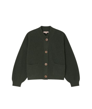 CARDIGAN ROY MILITARY GREEN pas cher 