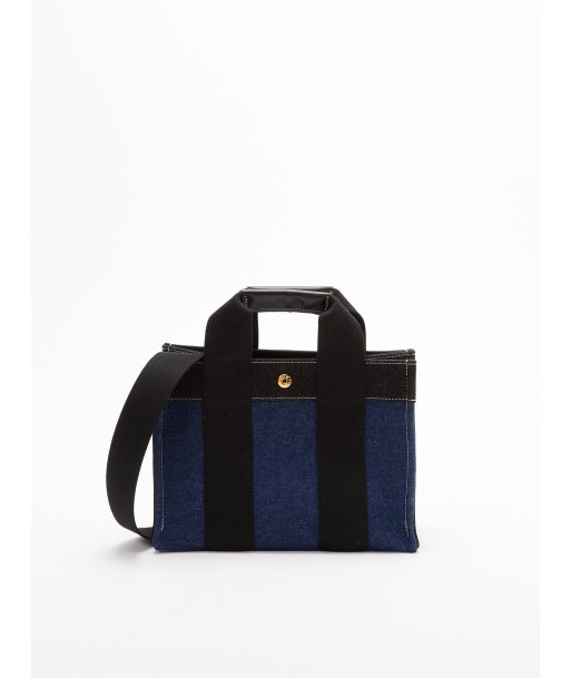 SAC TOTE S DENIM BLEU/BLACK le des métaux précieux