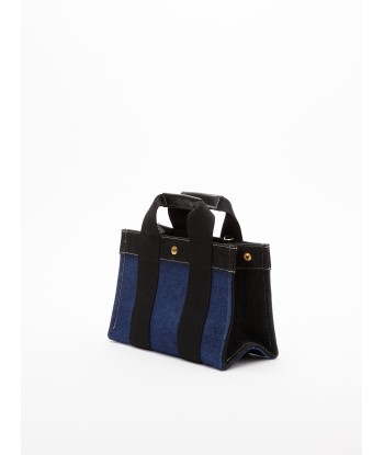 SAC TOTE S DENIM BLEU/BLACK le des métaux précieux