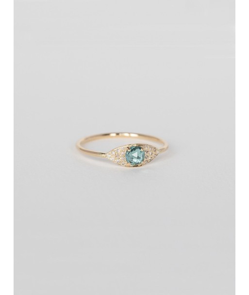 BAGUE FULL EYE TOURMALINE BLEUE & DIAMANTS online