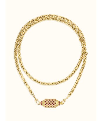 COLLIER LOCKET CHECK RUBIS & DIAMANTS JUSQU'A -70%! 