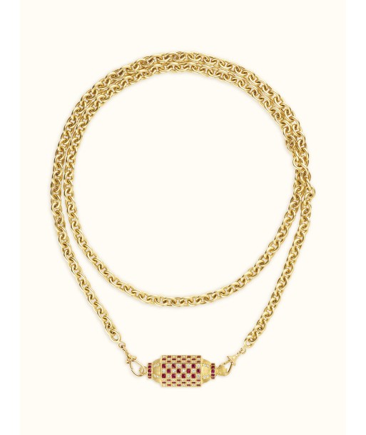 COLLIER LOCKET CHECK RUBIS & DIAMANTS JUSQU'A -70%! 