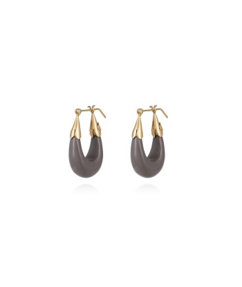 BOUCLES D'OREILLES ÉCUME PETIT MODÈLE ANTHRACITE soldes