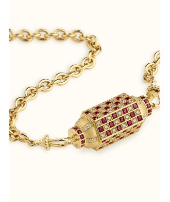 COLLIER LOCKET CHECK RUBIS & DIAMANTS JUSQU'A -70%! 