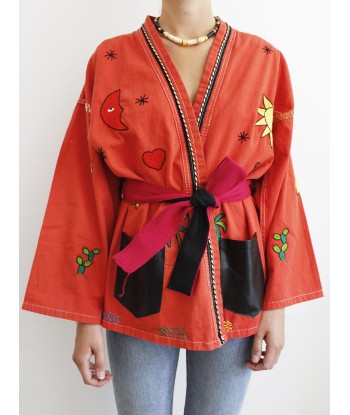 KIMONO MEXICAIN ROUGE Toutes les collections ici