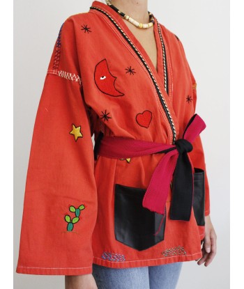 KIMONO MEXICAIN ROUGE Toutes les collections ici