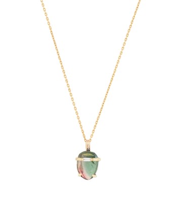 COLLIER TOURMALINE ET DIAMANT BAGUETTE Livraison rapide