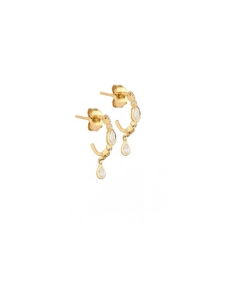 BOUCLE D'OREILLE HOOP STUDS DIAMANTS pas chere