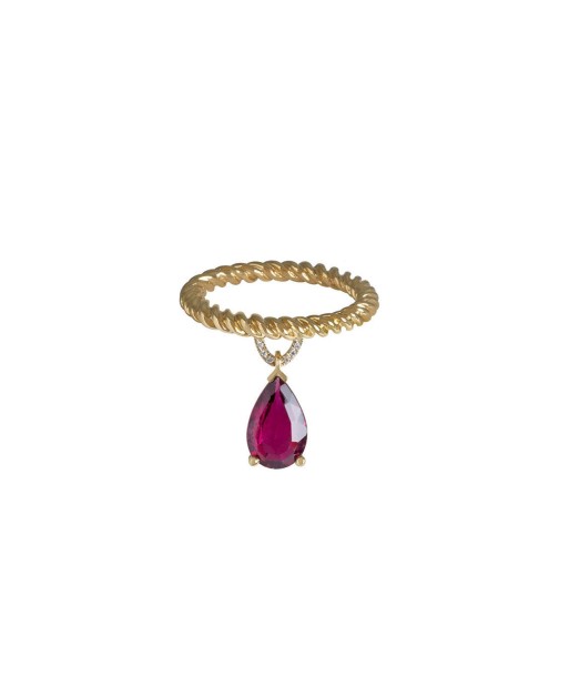 BAGUE AMOUR RHODOLITE livraison gratuite