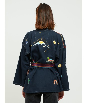 KIMONO BON VOYAGE NAVY en linge