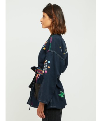 KIMONO BON VOYAGE NAVY en linge