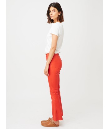 PANTALON DEAN CUIR PLONGÉ ROUGE destockage