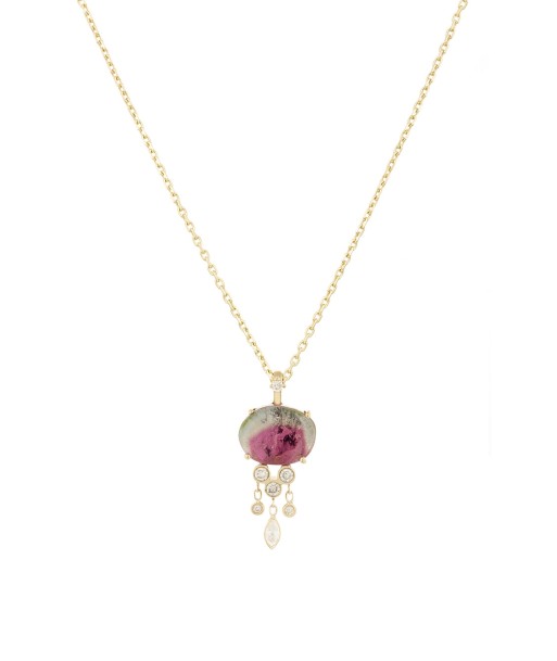 COLLIER JELLYFISH TOURMALINE ET DIAMANTS de France