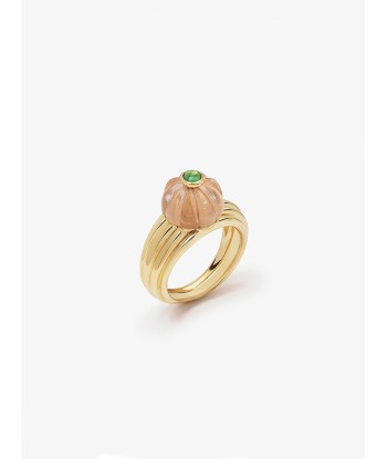 BAGUE GELATO QUARTZ ROSE ET TSAVORITE 50-70% off 