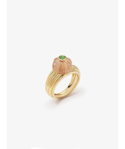 BAGUE GELATO QUARTZ ROSE ET TSAVORITE 50-70% off 