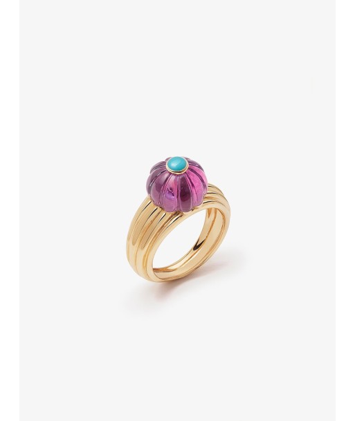 BAGUE GELATO AMÉTHYSTE ET TURQUOISE Les magasins à Paris