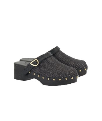 SABOT CLOG RAFFIA BLACK pas cher chine