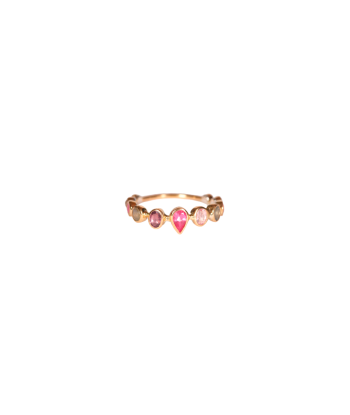 BAGUE SOURIANTE SAPHIR ROSE destockage