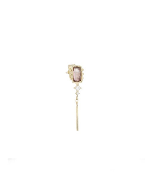 BOUCLE D'OREILLE STUD TOURMALINE ROSE 2 - 3 jours ouvrés.