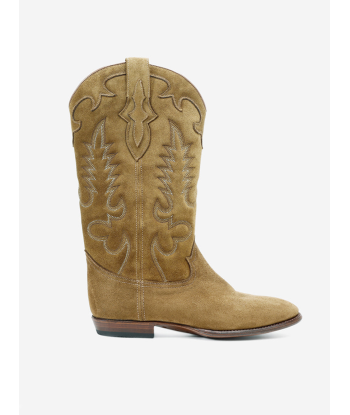 BOTTES SANTIAG MIDNIGHT EN DAIM CAMEL france