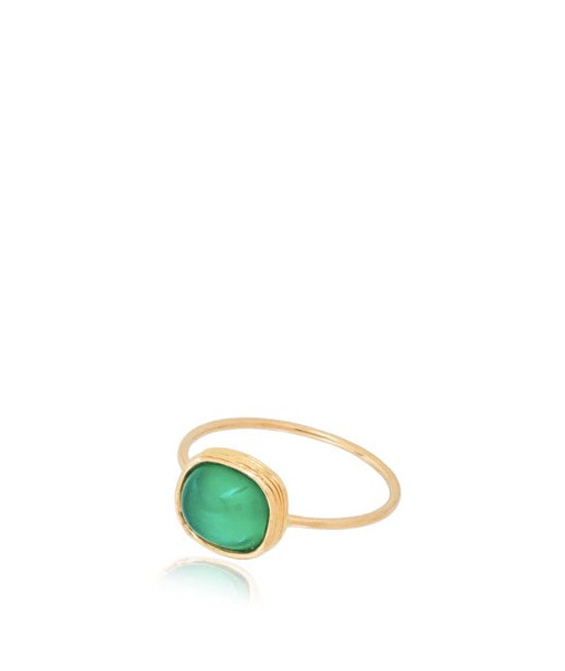 BAGUE OR ET ONYX VERT online