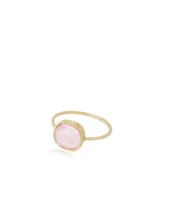 BAGUE OR ET QUARTZ ROSE votre