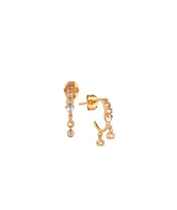 BOUCLE PIERRE DE LUNE DIAMANT 14K outlet