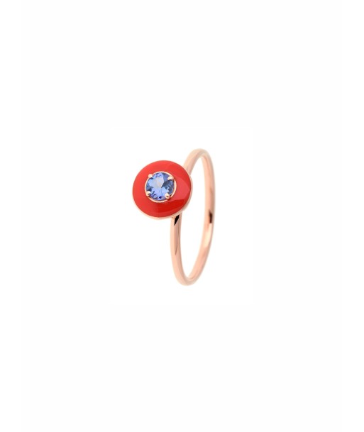 BAGUE OR ROSE EMAIL & TANZANITE l'achat 