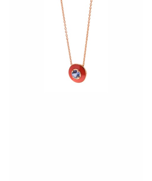 COLLIER OR ROSE EMAIL TANZANITE en ligne