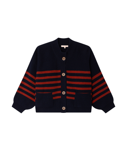 CARDIGAN ROY RAYURES HARISSA NAVY suggérées chez