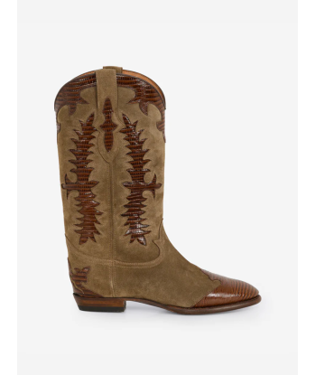 BOTTES SANTIAG MIDNIGHT LORD CHESTNUT BROWN en linge