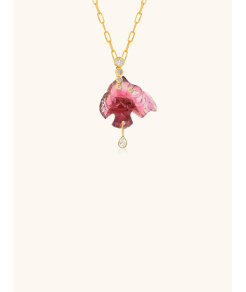 PENDENTIF POISSON TOURMALINE ROSE plus qu'un jeu 