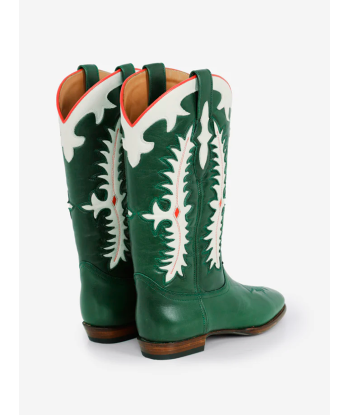 BOTTES SANTIAG MIDNIGHT TEXAS DARK GREEN français